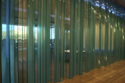 Moxie Surfaces - AIR board Light Green and glass partition 3 1