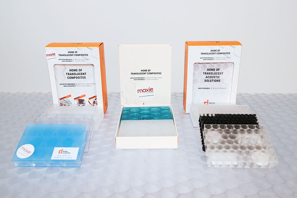 Medium Sample Box - AIR-board acoustic Moxie Surfaces - Medium Sample Box AIR board acoustic