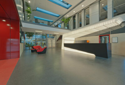 Moxie Surfaces - RedBullLeipzig Lobby counter