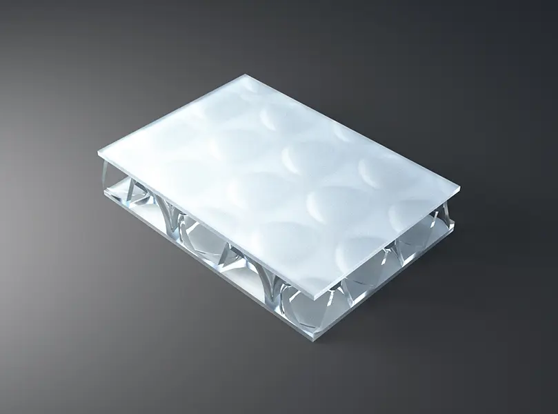 clear-PEP-UV-PMMA-satin-opal clear-PEP-UV-PMMA - satin opal