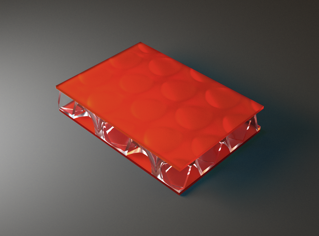 clear-PEP UV satin color chilly red Moxie Surfaces clear-PEP UV satin special colors chilly red