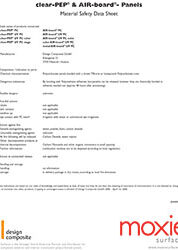 Moxie Surfaces - moxie surfaces msds clear pep air board