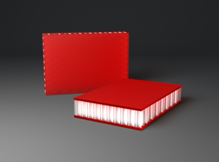 AIR-board UV PMMA satin chilly red