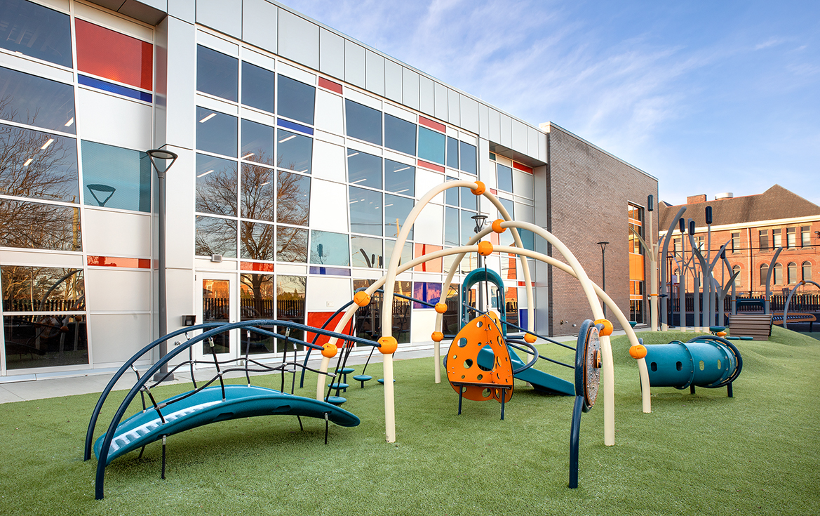 Westside Early Learning Center 9 colored windows solutions