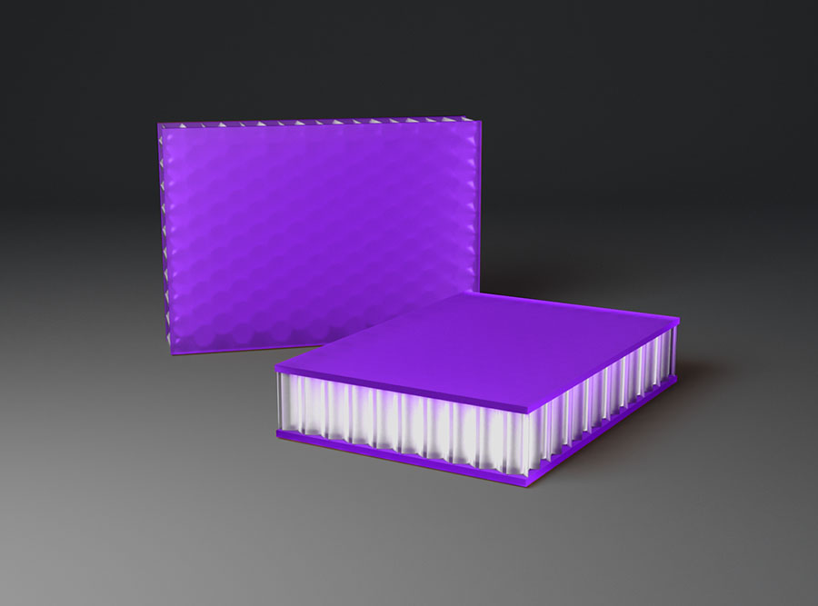 AIR-board UV PMMA satin aurora violet AIR-board UV PMMA satin aurora violet