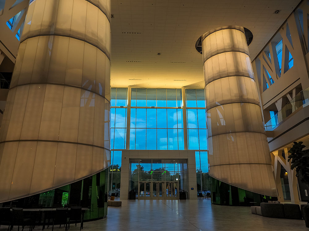 AIR-board columns at Baylor's Hurd Welcome Center AIR-board columns at Baylor's Hurd Welcome Center