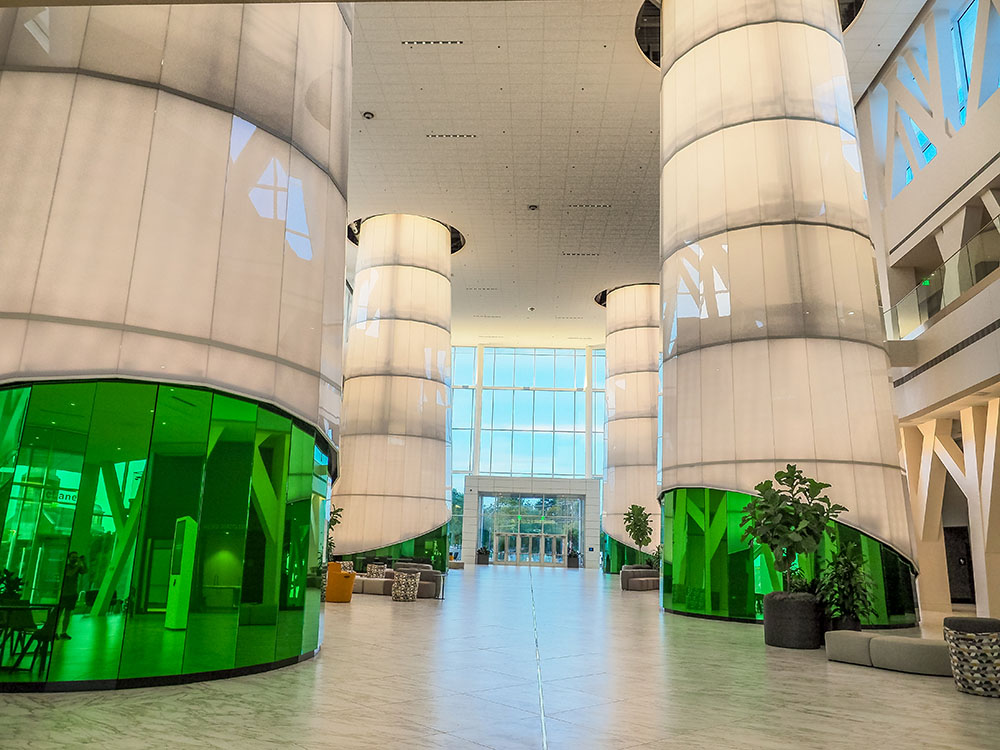 AIR-board columns at Baylor's Hurd Welcome Center AIR-board Opal 30 columns at Baylor's Hurd Welcome Center