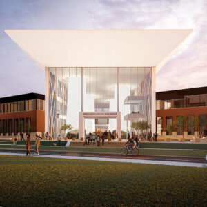 AIR-board Opal 30 columns at Baylor's Hurd Welcome Center