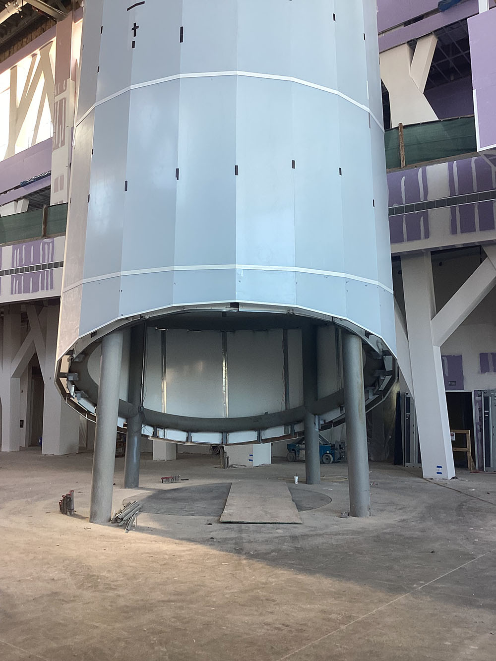 AIR-board columns at Baylor's Hurd Welcome Center