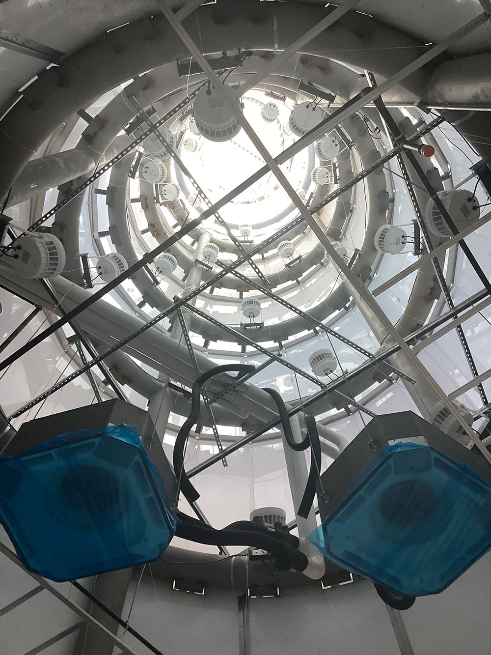 AIR-board columns at Baylor's Hurd Welcome Center