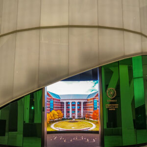 AIR-board columns at Baylor's Hurd Welcome Center