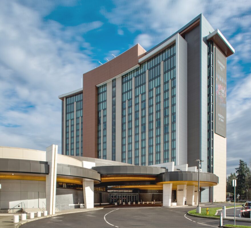 clear-PEP satin backlit panels installation at Muckleshoot Casino