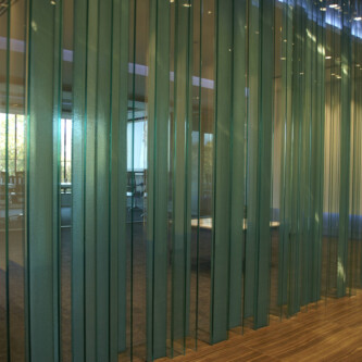 AIR-board Light Green and glass partition for offices AIR-board Light Green and glass partition for offices