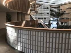 AIR-board Acoustic translucent honeycomb panels as interior balcony facade AIR-board Acoustic translucent honeycomb panels as interior balcony facade