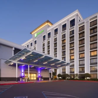 Holiday Inn clear-PEP Color canopy Moxie Surfaces - Canopy at Holiday Inn Silicon Valley CA