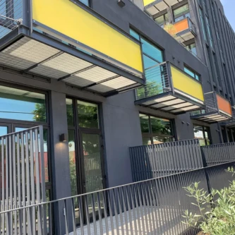 clear-PEP satin balcony cladding Moxie Surfaces - clear-PEP Satin for balcony