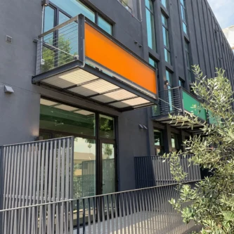 clear-PEP satin balcony cladding Moxie Surfaces - clear-PEP Satin for balcony