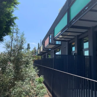 clear-PEP satin balcony cladding Moxie Surfaces - clear-PEP Satin for balcony