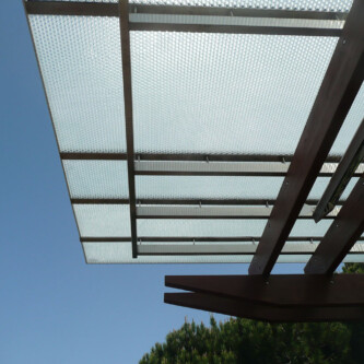 clear-PEP UV PC canopy over the Galicot Residence clear-PEP UV PC canopy over the Galicot Residence