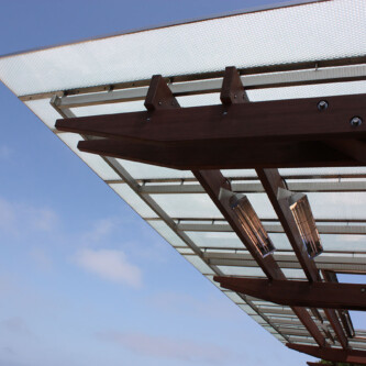 clear-PEP UV PC canopy over the Galicot Residence clear-PEP UV PC canopy over the Galicot Residence