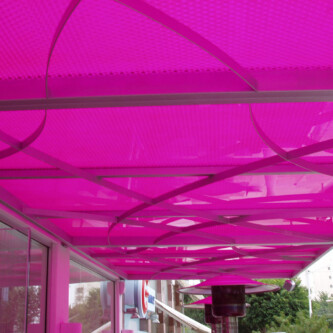 clear-PEP UV PC bespoke color canopy clear-PEP UV PC bespoke color canopy