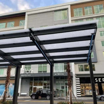 Stylish clear-PEP Sunshades: Enhancing Public Plaza Aesthetics Stylish clear-PEP Sunshades: Enhancing Public Plaza Aesthetics
