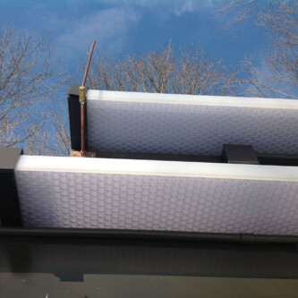 clear-PEP satin translucent honeycomb panels - an excellent choice for covered walkways clear-PEP satin translucent honeycomb panels - an excellent choice for covered walkways