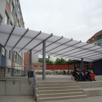 clear-PEP satin translucent honeycomb panels - an excellent choice for covered walkways clear-PEP satin translucent honeycomb panels - an excellent choice for covered walkways