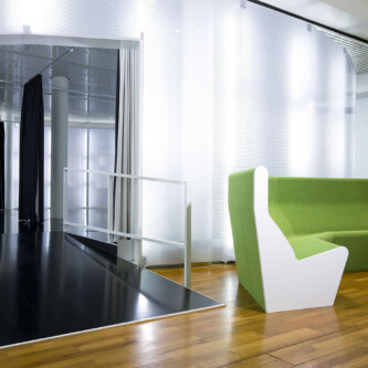 Backlit clear-PEP panels used as walls in a museum Backlit clear-PEP panels used as walls in a museum