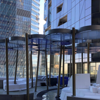 Two tone clear-PEP round circles canopy Two tone clear-PEP round circles canopy