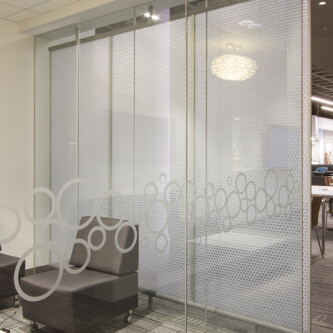 clear-PEP panels as privacy separators in library clear-PEP panels as privacy separators in library