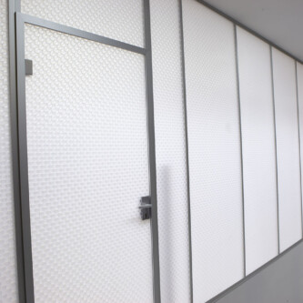 Durable clear-PEP satin opal panels for modern office walls Durable clear-PEP satin opal panels for modern office walls