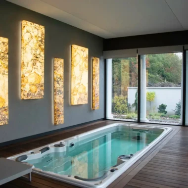 Elevate jacuzzi spaces with AIR-board Stone light fixtures Elevate jacuzzi spaces with AIR-board Stone light fixtures