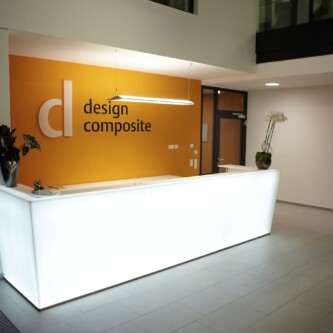 AIR-board satin opal honeycomb panel reception desk AIR-board satin opal honeycomb panel reception desk