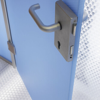 AIR-board satin ice blue honeycomb door: durable & stylish AIR-board satin ice blue honeycomb door: durable & stylish