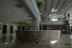 AIR-board Stone Light as a backlit reception desk AIR-board Stone Light as a backlit reception desk
