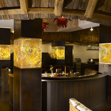 AIR-board Stone Light backlit fixtures enhance restaurant dining experience AIR-board Stone Light backlit fixtures enhance restaurant dining experience