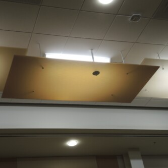 AIR-board acoustic backlit clouds on ballroom ceiling AIR-board acoustic backlit clouds on ballroom ceiling