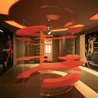 clear-PEP UV PC satin orange shop display clear-PEP UV PC satin orange shop display