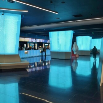 clear-PEP backlit cinema reception columns: versatile & durable ambiance clear-PEP backlit cinema reception columns: versatile & durable ambiance