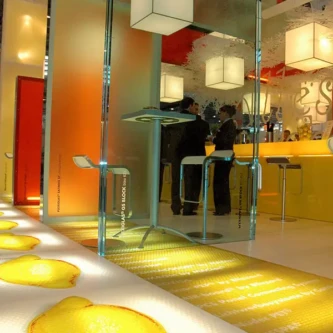 clear-PEP honeycomb bar floor: lightweight & durable ambiance clear-PEP honeycomb bar floor: lightweight & durable ambiance