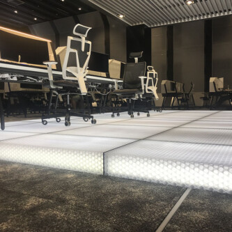 clear-PEP stage honeycomb office floor: durable & sophisticated clear-PEP stage honeycomb office floor: durable & sophisticated
