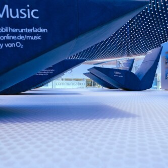 clear-PEP stage honeycomb O2 booth floor: durable & modern clear-PEP stage honeycomb O2 booth floor: durable & modern